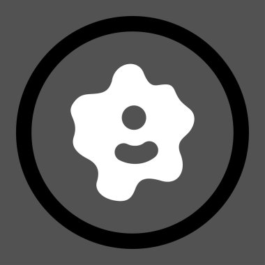 Mikrop yuvarlak vektör simgesi