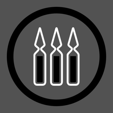 Ampul daire içinde vektör simgesi