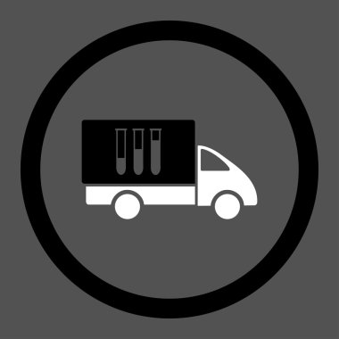 Analiz sevk irsaliyesi yuvarlak vektör simgesi