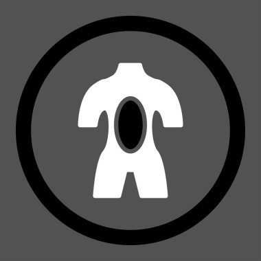 Anatomi yuvarlak vektör simgesi