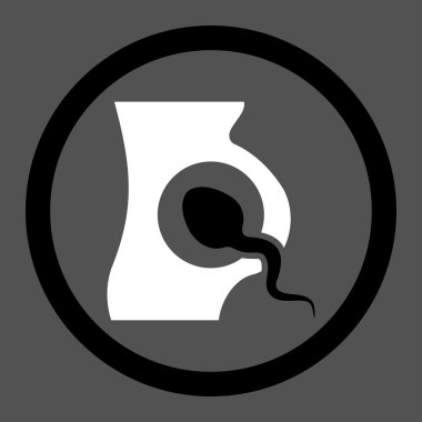 Suni tohumlama yuvarlak vektör simgesi