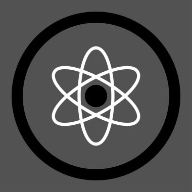 Atom yuvarlak vektör simgesi