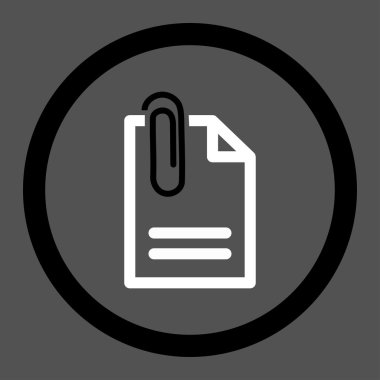 Dosya yuvarlak vektör simgesi ekleme