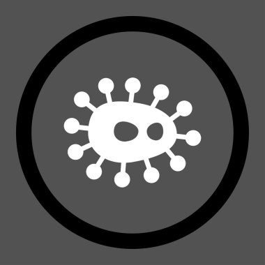 Bakteri yuvarlak vektör simgesi