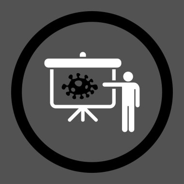 Mikrop rapor vektör simge yuvarlak