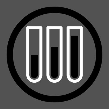 Kan testi yuvarlak vektör simgesi