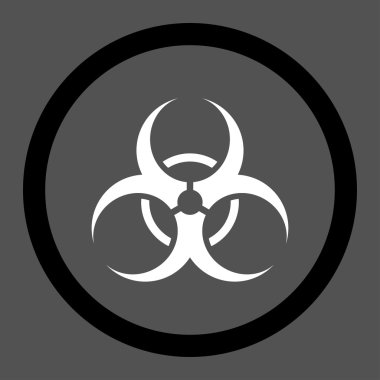 Biyolojik tehlike sembolü daire içinde vektör simgesi