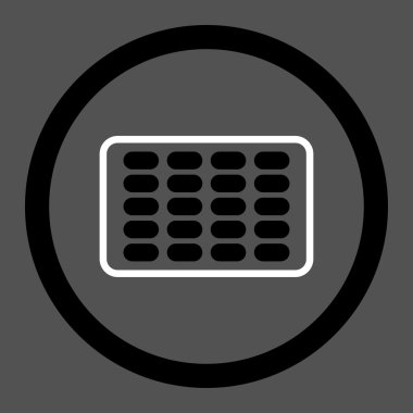 Blister yuvarlak vektör simgesi