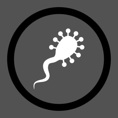 Parazit yuvarlak vektör simgesi