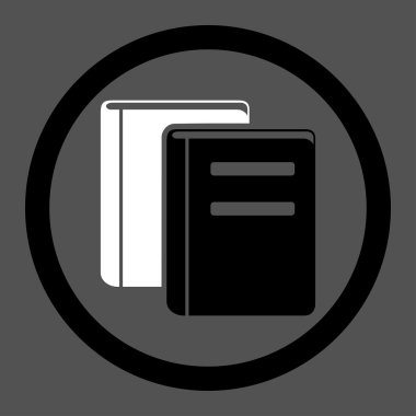 Kütüphane yuvarlak vektör simgesi