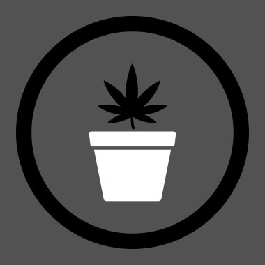 Eczane Pot yuvarlak vektör simgesi