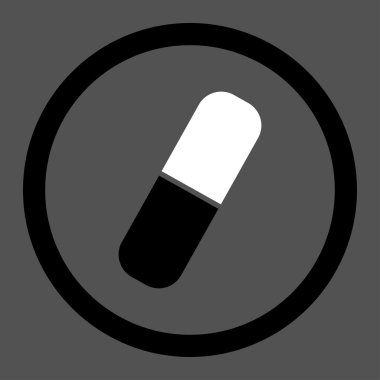 Uyuşturucu yuvarlak vektör simgesi