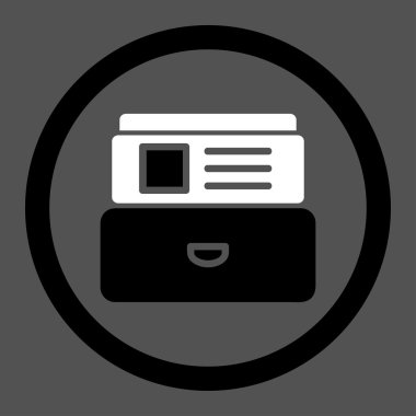 Dizin kutusunda daire içinde vektör simgesi