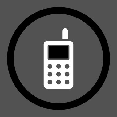 Cep telefon vektör simge yuvarlak