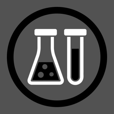 Kimya daire içinde vektör simgesi