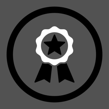 Sertifika damgası daire içinde vektör simgesi