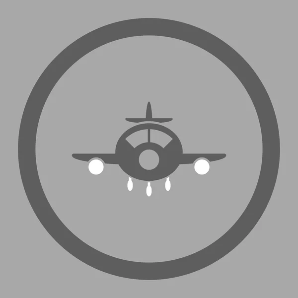 Flugzeug kreist um Vektorsymbol — Stockvektor