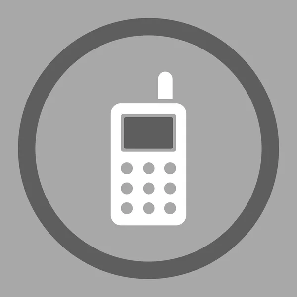 Telefone celular arredondado vetor ícone — Vetor de Stock