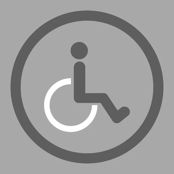 残疾的人士圆形的矢量图标 — 图库矢量图片