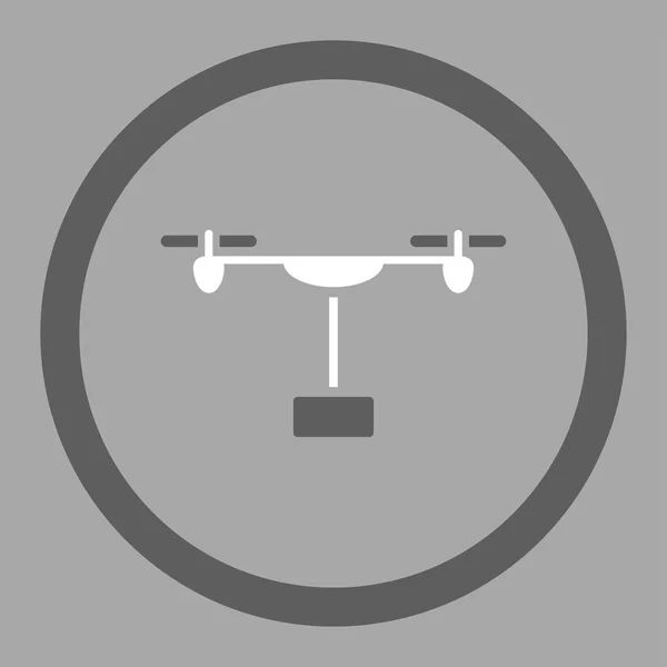 Icono de vector redondeado de envío de helicóptero de aire — Archivo Imágenes Vectoriales