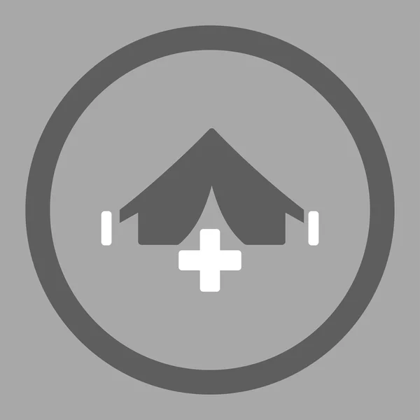 Filed Hospital Circled Vector Icon — Stock Vector