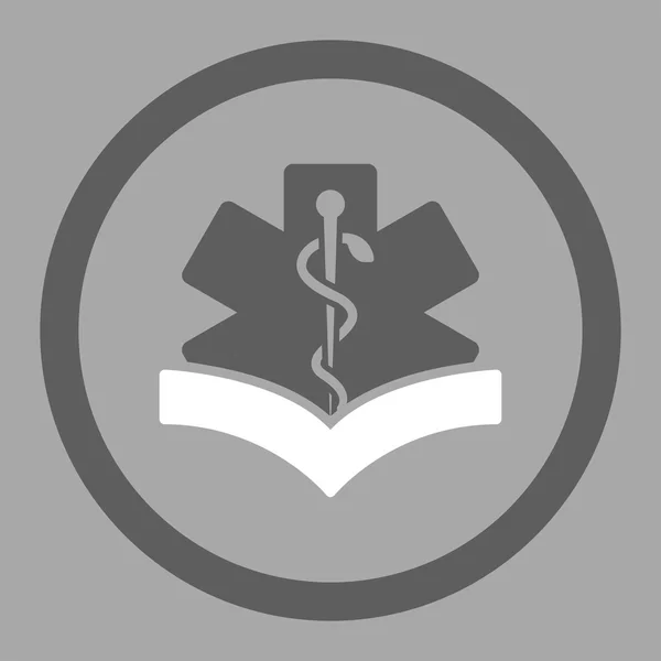 Conocimiento médico redondeado Vector Icono — Archivo Imágenes Vectoriales