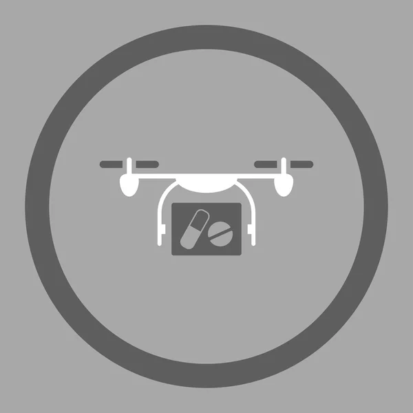 Medizinische Nanokopter kreisförmige Vektor-Symbol — Stockvektor