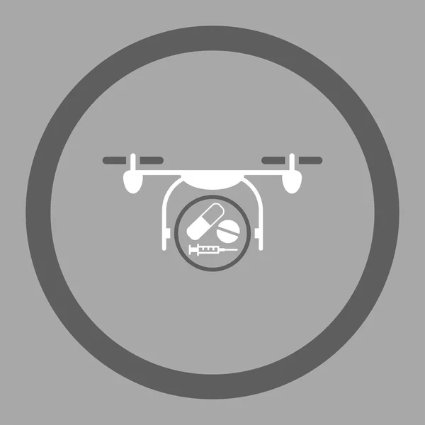 Médicaments Aéronefs Icône vectorielle circulaire — Image vectorielle