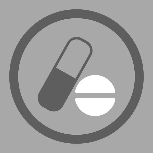 Icône vectorielle entourée de médicaments — Image vectorielle