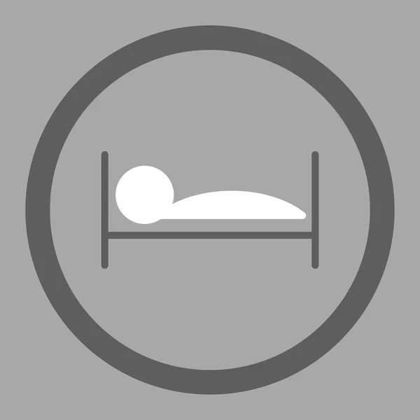 Sickness Bed Circled Vector Icon — Stock vektor