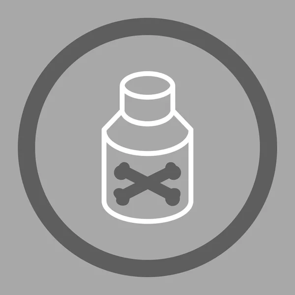 Poison Bottle Circled Vector Icon — Stockový vektor