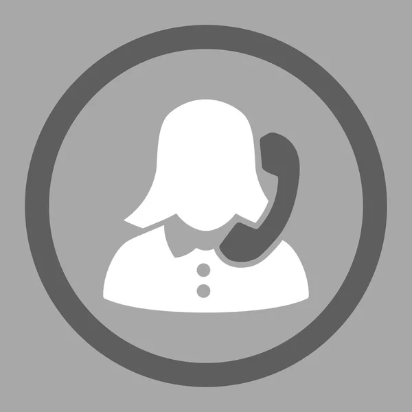 Receptionist Circled Vector Icon — Διανυσματικό Αρχείο