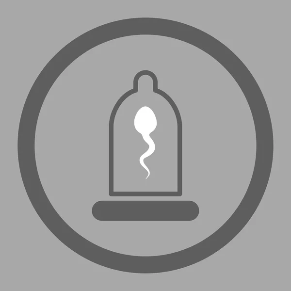 Esperma en condón redondeado Vector icono — Archivo Imágenes Vectoriales
