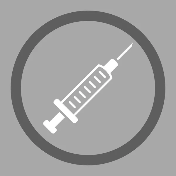 Syringe Rounded Vector Icon — Stock Vector