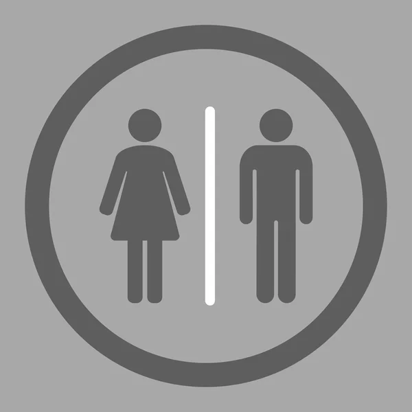厕所圆形的矢量图标 — 图库矢量图片
