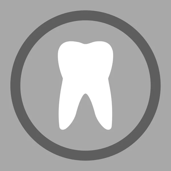 Зубная круглая векторная икона — стоковый вектор