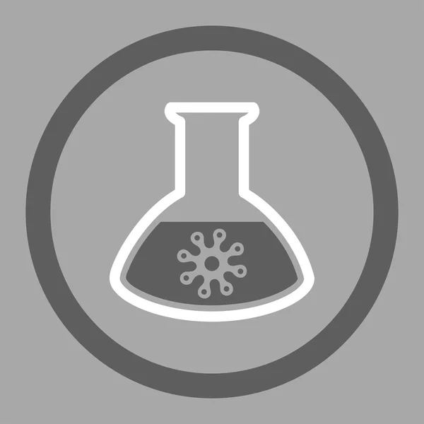 Teste de microrganismos Ícone vetorial circulado —  Vetores de Stock