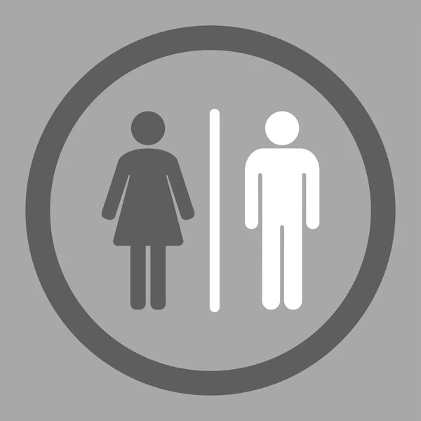 WC círculo vetor ícone — Vetor de Stock