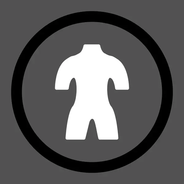 Icona vettoriale cerchiata corpo — Vettoriale Stock