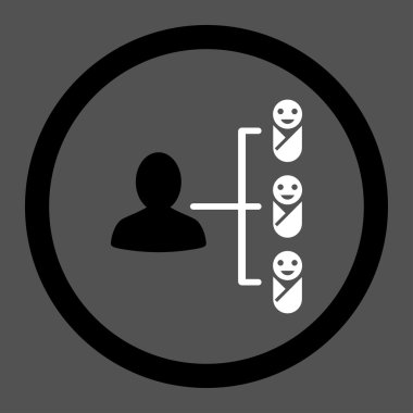 Çocuk Linkler yuvarlak vektör simgesi