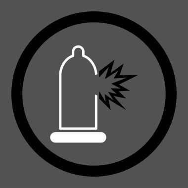 Lastik hasar vektör simge yuvarlak