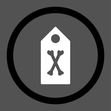 Ölü işaret yuvarlak vektör simgesi