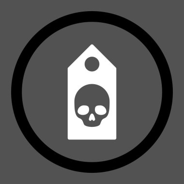 Ölüm kupon yuvarlak vektör simgesi