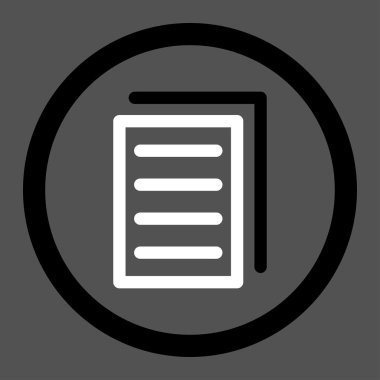 Kopya belge daire içinde vektör simgesi