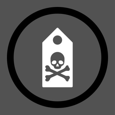 Ölüm Mark daire içinde vektör simgesi