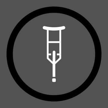 Koltuk değneği daire içinde vektör simgesi