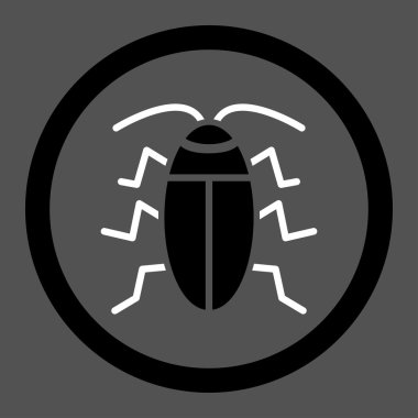 Hamam böceği daire içinde vektör simgesi
