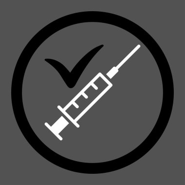 Done Vaccination Circled Vector Icon
