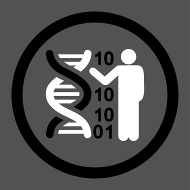 DNA kodu rapor vektör simge yuvarlak