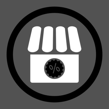 Hastane Satılık yuvarlak vektör simgesi